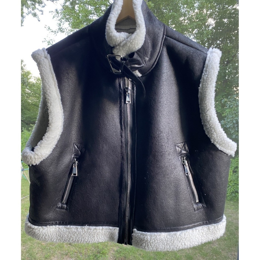Mark Edward's Studio Sherpa Lined Faux Leather Men's XL Vest
